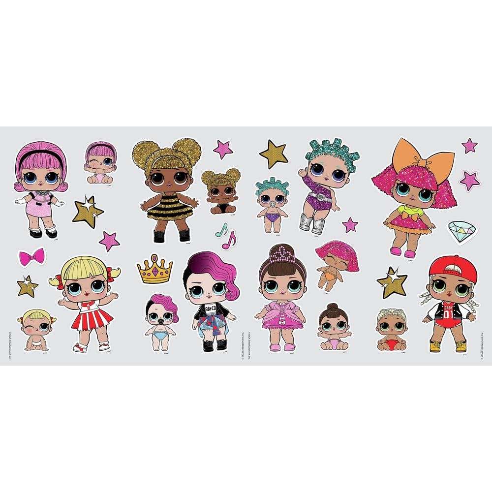LOL SURPRISE Rock Star Peel & Stick Wall Decals L.O.L Dolls Stickers RMK4646SCS 