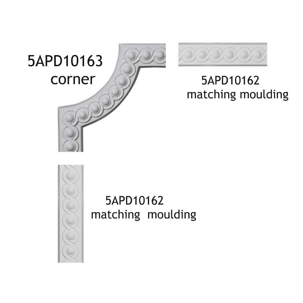White Polyurethane Decorative Panel Moulding Sample