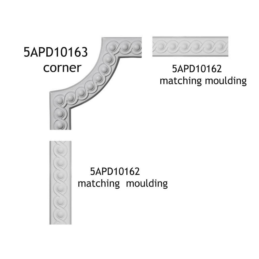 Primed White Polyurethane Bead Panel Moulding Corner