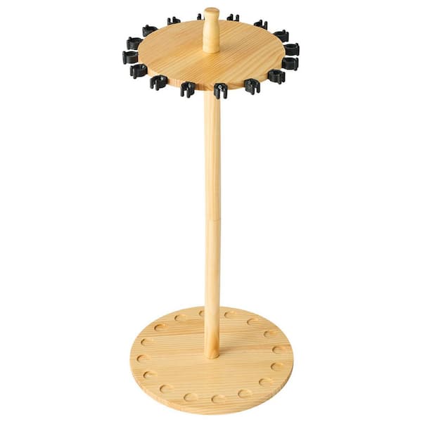 Fishing Rod Holders for 16 Fishing Poles, Wood Round Fishing Rods Rack, Floor Stand Equipment, Gifts for Men