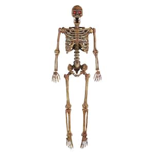 5 ft Halloween Posable Decayed Skeleton Hanging Décor with LED Eyes