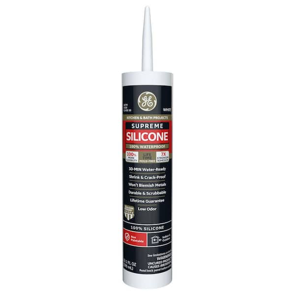 Supreme Silicone Caulk 10.1 oz Kitchen and Bath Sealant White