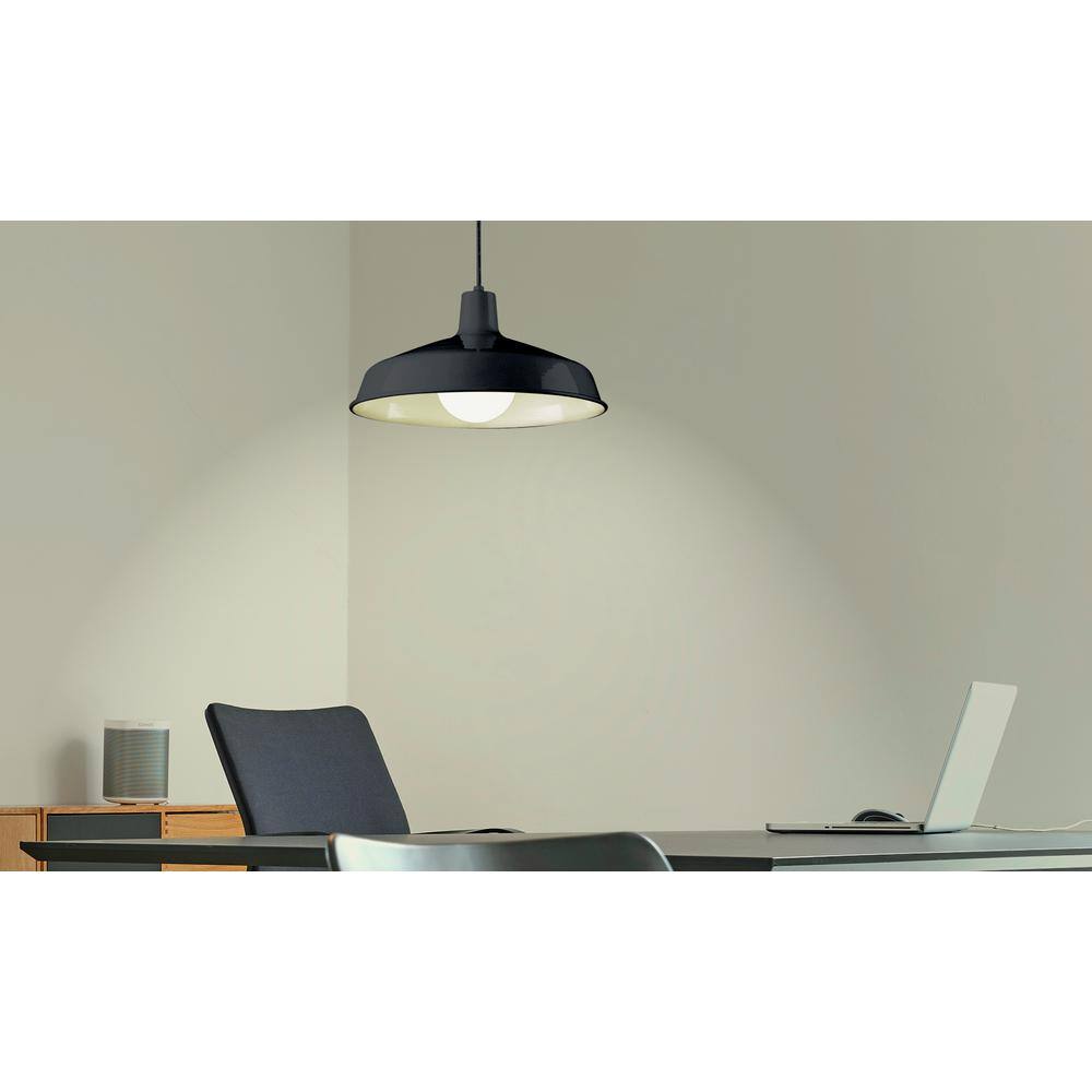 Sherman Industrial Black Metal Dome Pendant Light 15.5"
