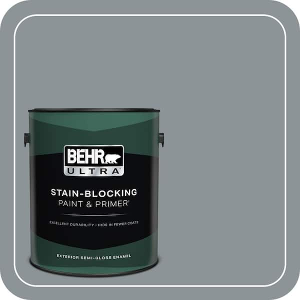 BEHR ULTRA 1 gal. #ECC-34-2 Boulder Creek Semi-Gloss Enamel Exterior Paint & Primer