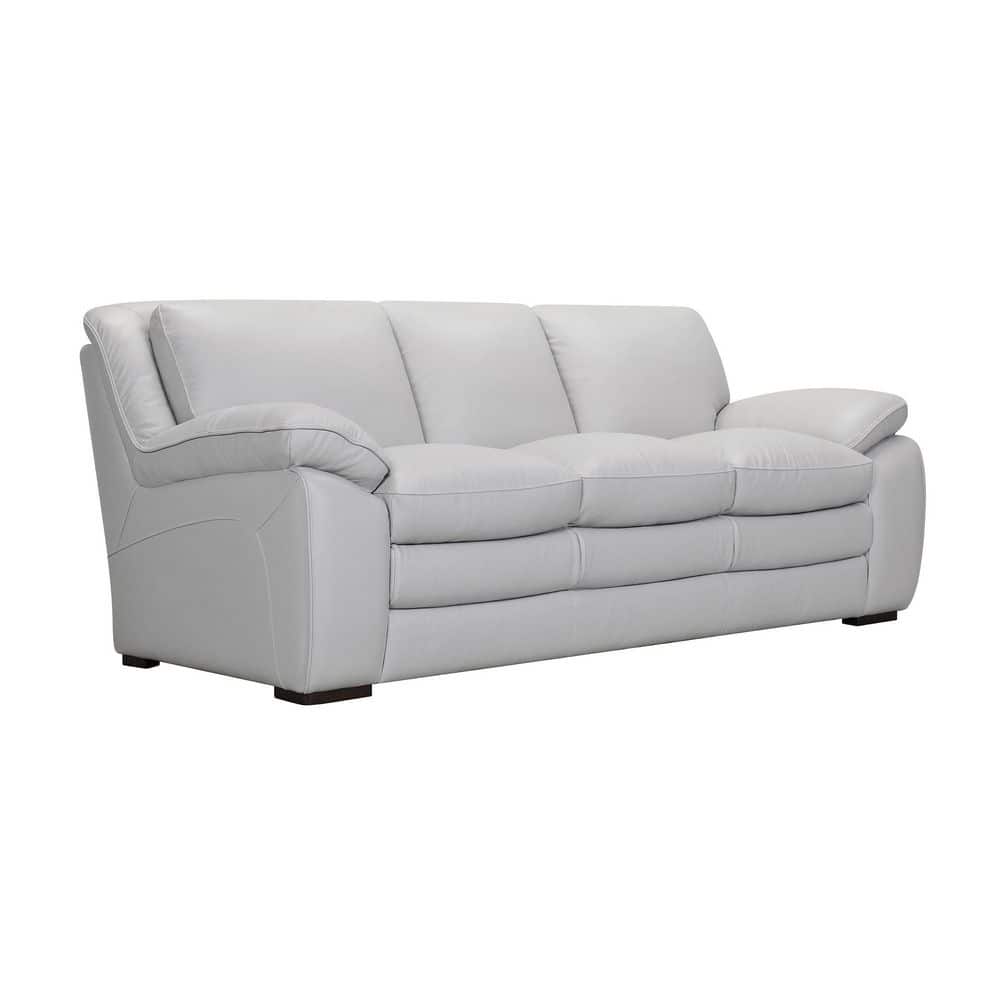 Zanna 91.5'' Contemporary Reclining Sofa in Genuine Brown Leather