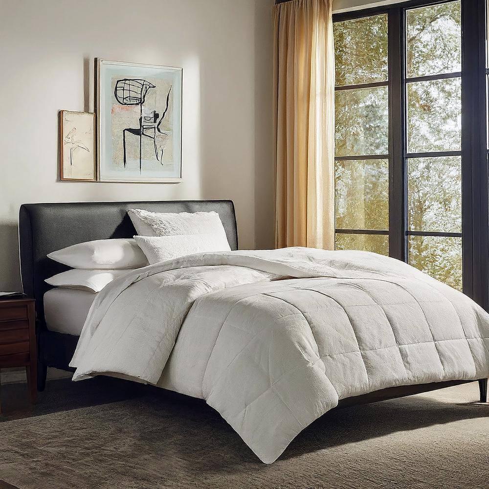 Full White Cotton Sateen Light Weight Down Comforter