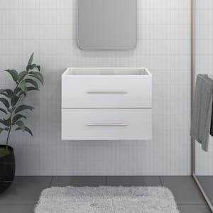 Napa 30 in. W x 20 in. D x 21 in. H Single Sink Bath Vanity Cabinet without Top in Glossy White, Wall Mounted