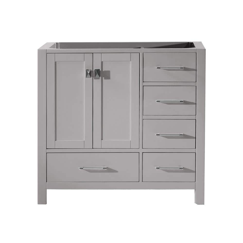 Caroline Avenue 36 in. W Bath Vanity Cabinet Only in Gray -  Virtu USA