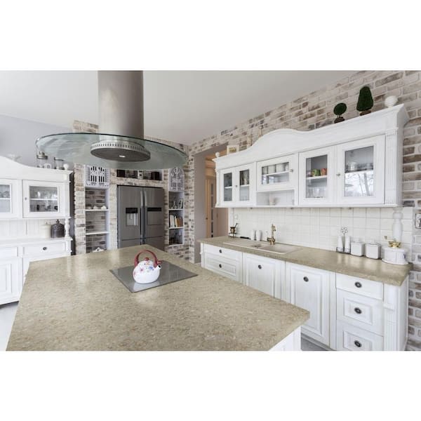 2 in. x 4 in. Quartz Countertop Sample in Quasar