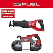 M18 FUEL 18V Lithium-Ion Brushless Cordless SUPER SAWZALL Orbital Reciprocating Saw & Bandsaw (2-Tool)