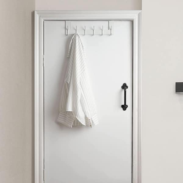 Dyiom Over The Door Hook Door Hanger, Over The Door Towel Rack with 6 Coat  Hooks for Hanging, White 2 packs B0825L6LP6 - The Home Depot