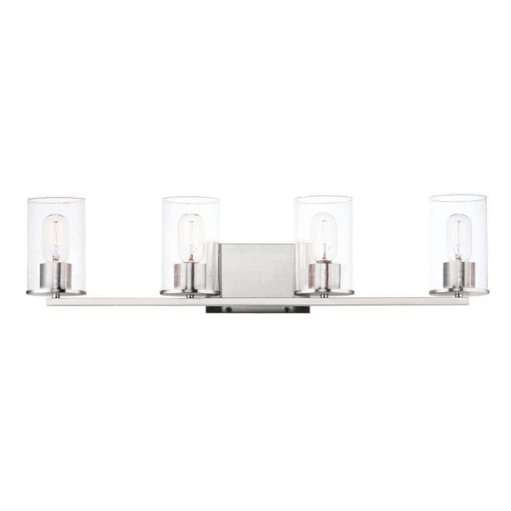 Sleek 40 in. 4-Light Satin Nickel Bath Vanity Light price history on PriceWatchPro