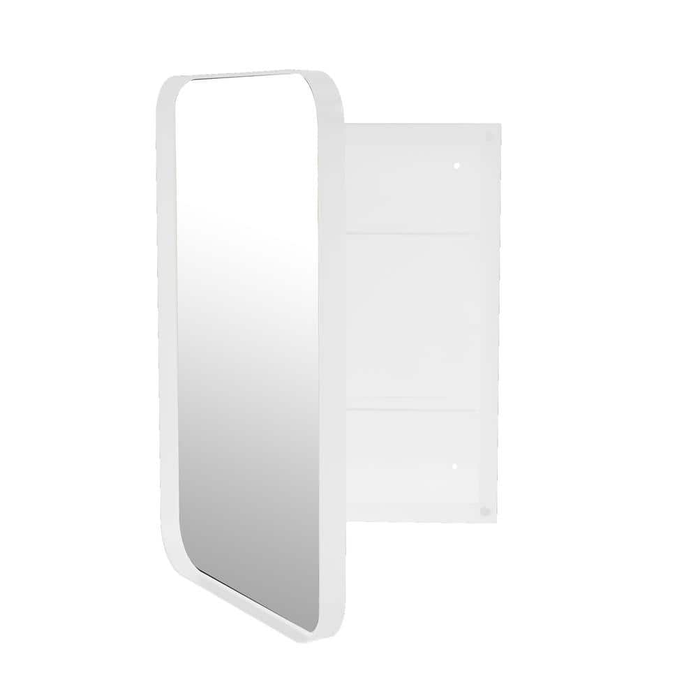 KD Series 16 in. W x 24 in. H Rectangular Black Metal Medicine Cabinet with
