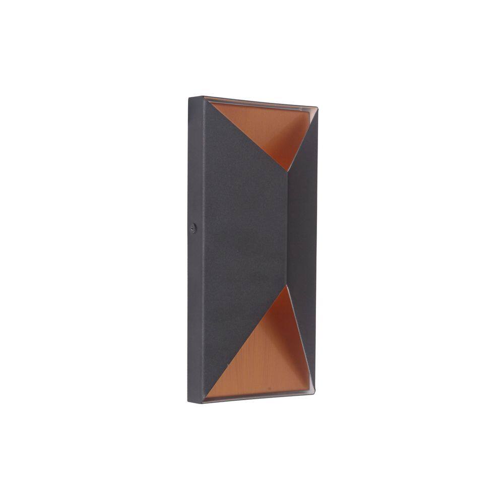 Modern Brass & Black Dimmable LED Wall Sconce