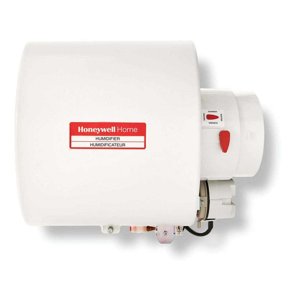 Large White and Red Evaporative Console Humidifier with Humidistat