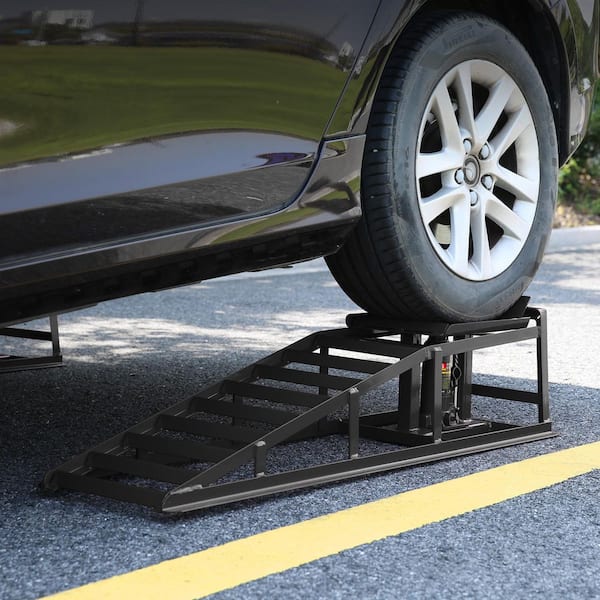 MYWISH Hydraulic Steel Car Service Ramps 5-Ton High-Lift Auto MYWISH Hydraulic Steel Car Service Ramps 5-Ton High-Lift Auto