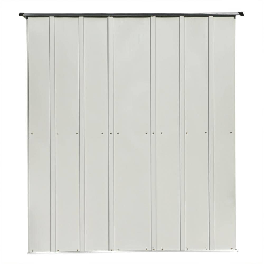 Compact Gray and Anthracite Steel Patio Storage Shed Kit