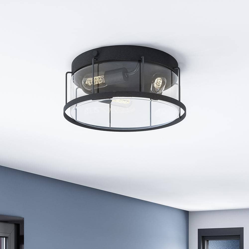 Landry Sphere-and-Stem 13" LED Ceiling Light in Brushed Nickel
