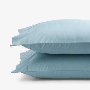 Legends Hotel Supima Slate Blue Cotton Percale Standard Pillowcase (Set of 2)