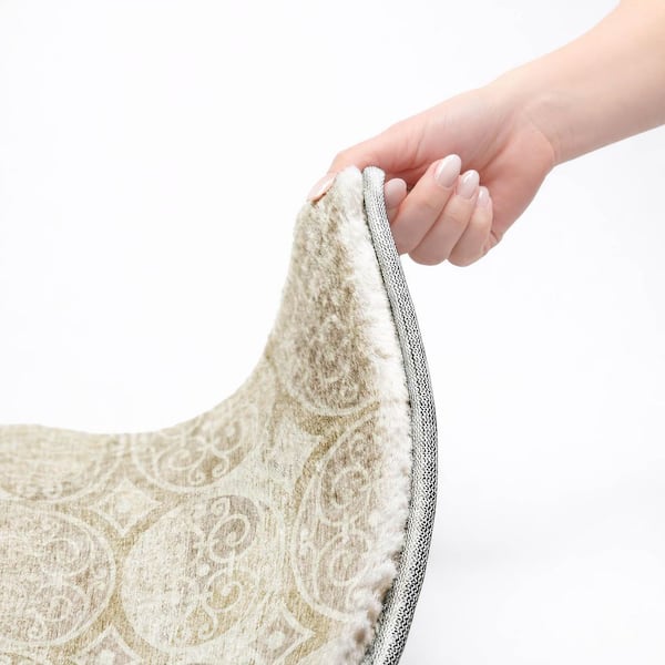Dream Shag Premium Machine Washable Abstract ADS738 Ivory 10 ft. x 14 ft. Area Rug