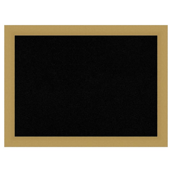 Amanti Art Grace Brushed Gold Framed Black Corkboard 32 in. x 24 in. Bulletine Board Memo Board