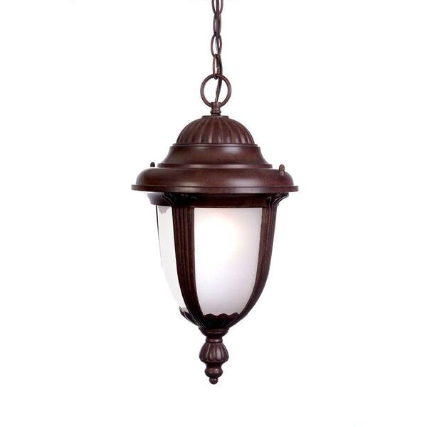Acclaim Lighting Monterey Collection Hanging Lantern 1-Light Outdoor Burled Walnut Light Fixture