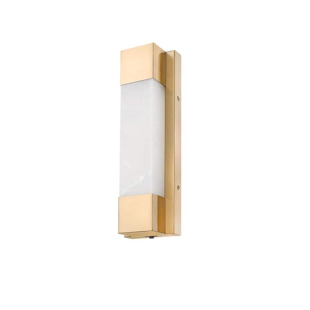 Cloud Stone 16 in. 1 Light Gold LED Vanity Light Bar with Natural Spanish Marble and 5CCT Dimmable Feature price history on PriceWatchPro