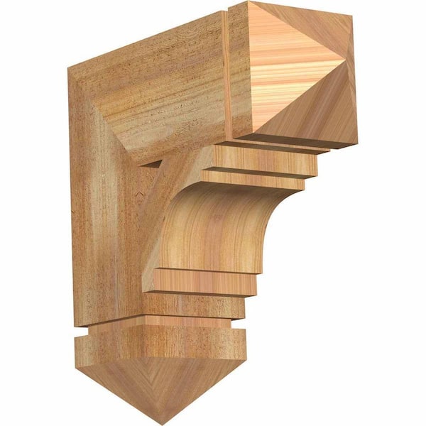 Ekena Millwork 6 in. x 18 in. x 18 in. Western Red Cedar Merced Arts and Crafts Rough Sawn