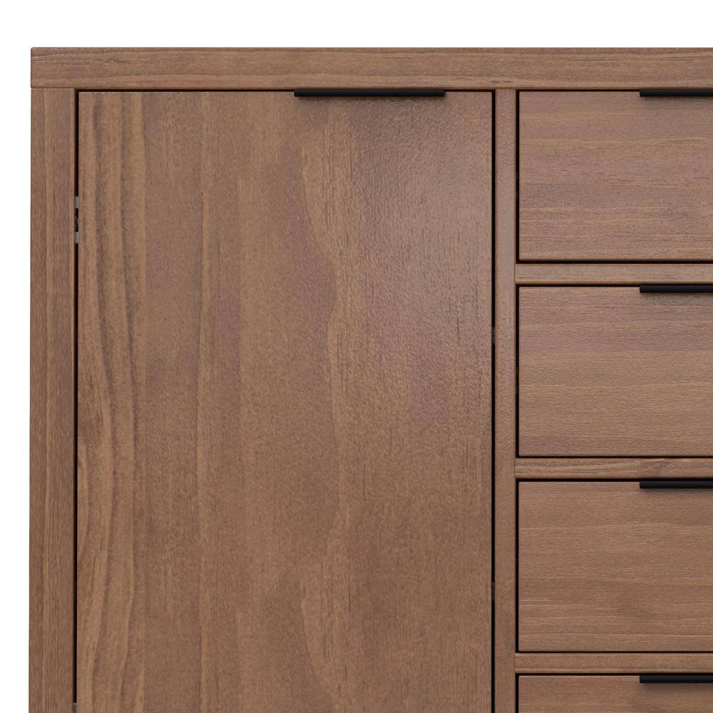Hollander Medium Saddle Brown Solid Wood Sideboard Buffet