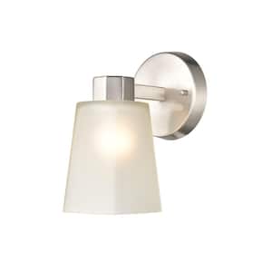 Coley 1-Light 5 in. Brushed Nickel Hardwired Sconce (1-Pack)