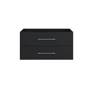 Napa 42 in. W x 20 in. D x 21 in. H Single Sink Bath Vanity Cabinet without Top in Matte Black, Wall Mounted