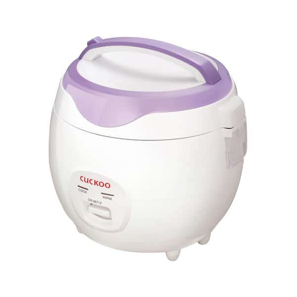 Cuckoo CR-0671V 6 Cups Electric Heating Rice Cooker - White & Violet