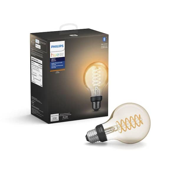 oor In hoeveelheid Kalmte Philips Hue White G25 LED 40W Equivalent Dimmable Wireless Edison Smart  Light Bulb with Bluetooth 551796 - The Home Depot