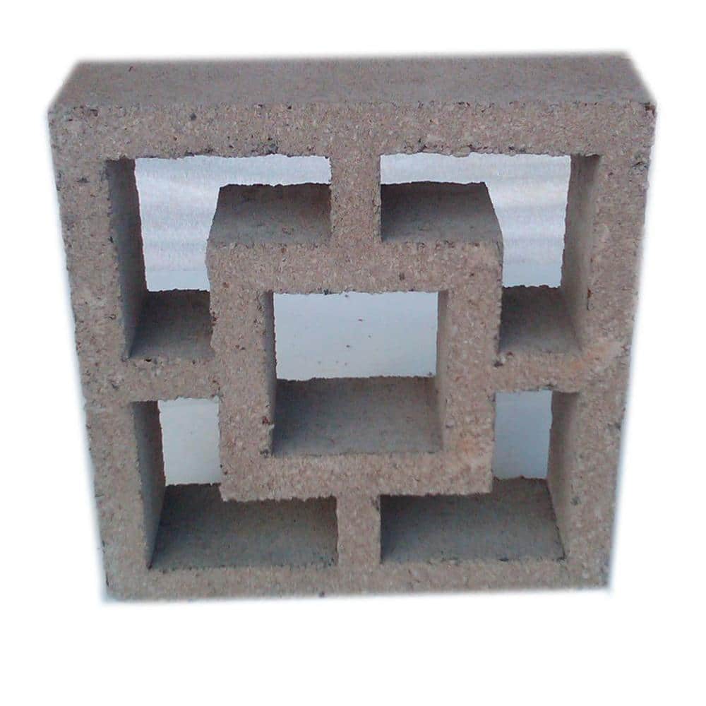 397 12 in. x 4 in. x 12 in. Concrete Decorative Block DEC #397 ...