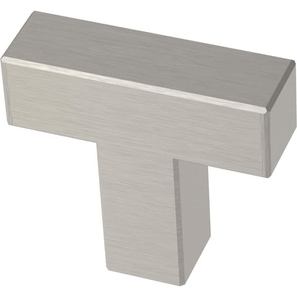 Franklin Brass Simple Modern Square Cabinet Knob, Stainless Steel, 1-1/4 in (32mm) Drawer Knob, 30 Pack, P46678K-SS-B2