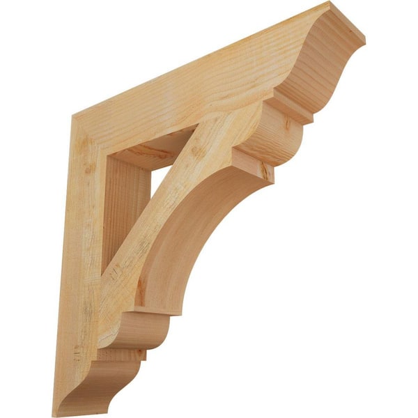 Ekena Millwork 6 in. x 30 in. x 30 in. Douglas Fir Olympic Traditional Rough Sawn Bracket
