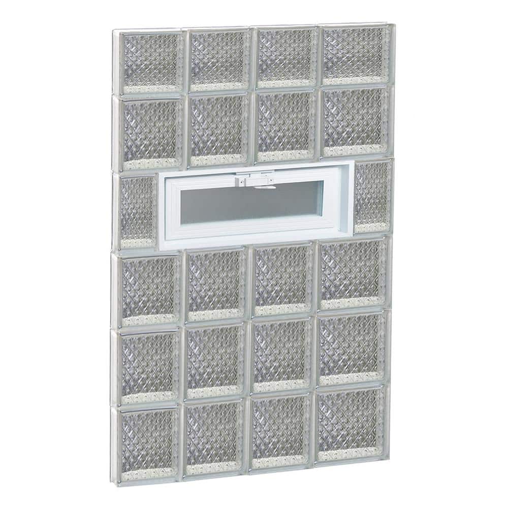 25 in. x 44.5 in. x 3.125 in. Frameless Diamond Pattern Vented Glass Block Window price history on PriceWatchPro
