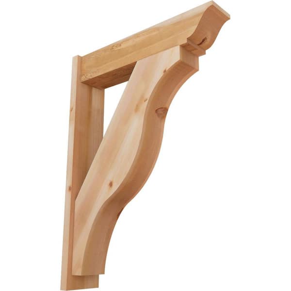 Ekena Millwork 8 in. x 44 in. x 32 in. Western Red Cedar Fuston Traditional Smooth Outlooker