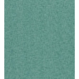 Teal Genji Woven Wallpaper Sample