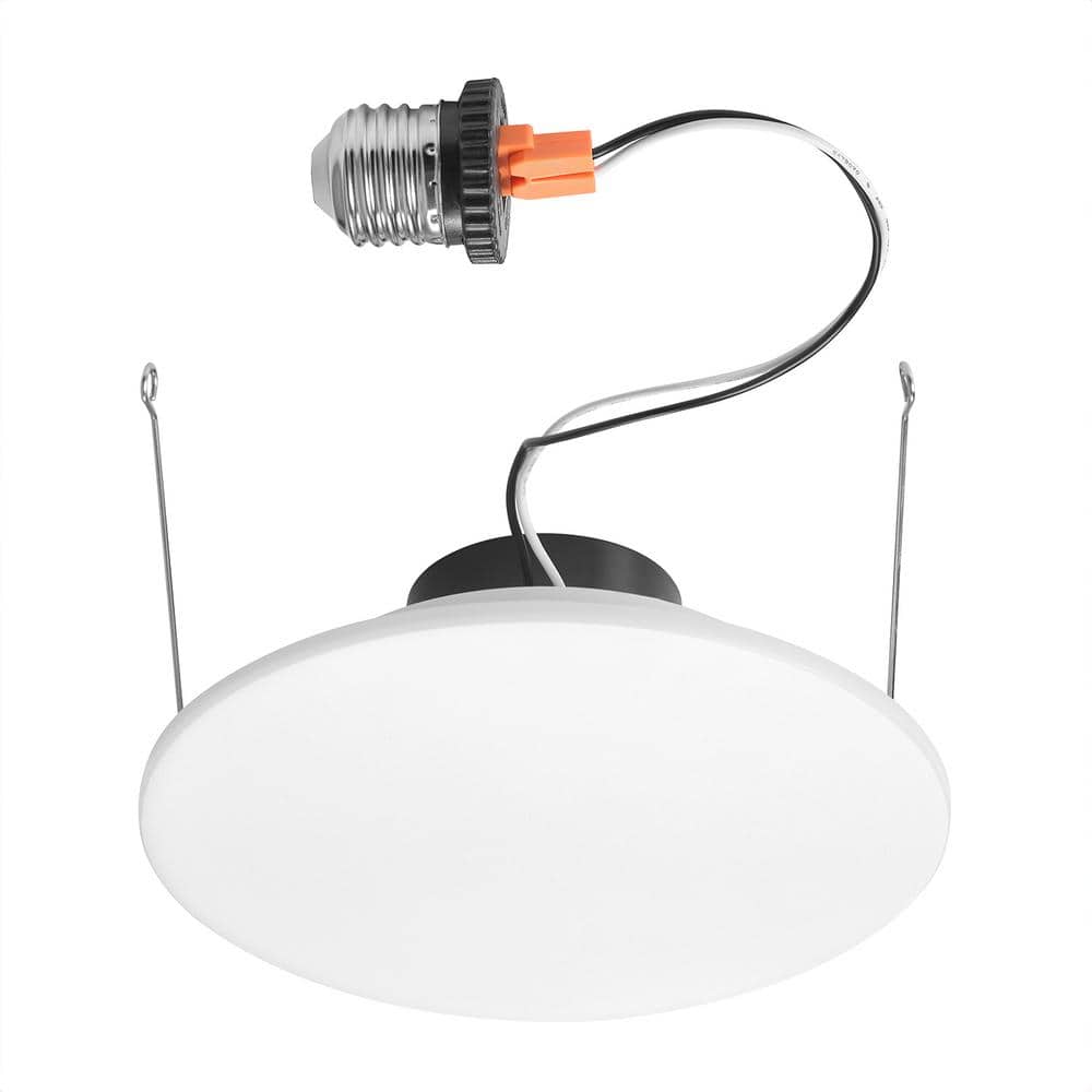 Commercial Electric - 1-pack 6 in. LED InfinitiEdge Recessed Retrofit Light Trim, Adjustable CCT