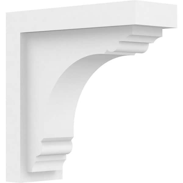 Ekena Millwork 3-1/2 in. x 10 in. x 10 in. Standard Warren Unfinished Architectural Grade PVC Bracket