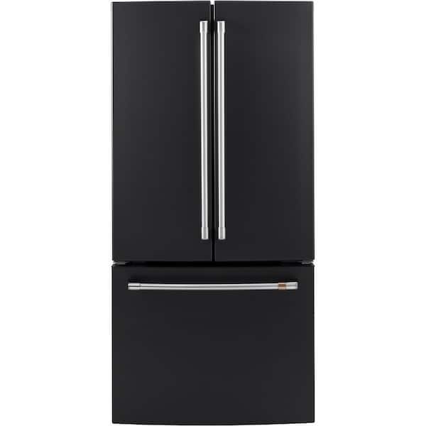 Cafe 18.6 cu. ft. Smart French Door Refrigerator in Matte Black