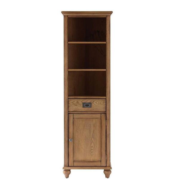 Home Decorators Collection Marlo 65 in. H x 20 in. W Linen Cabinet in Weathered Oak