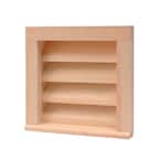 12 in. x 12 in. Square Unfinished Wood Paintable Gable Louver Vent