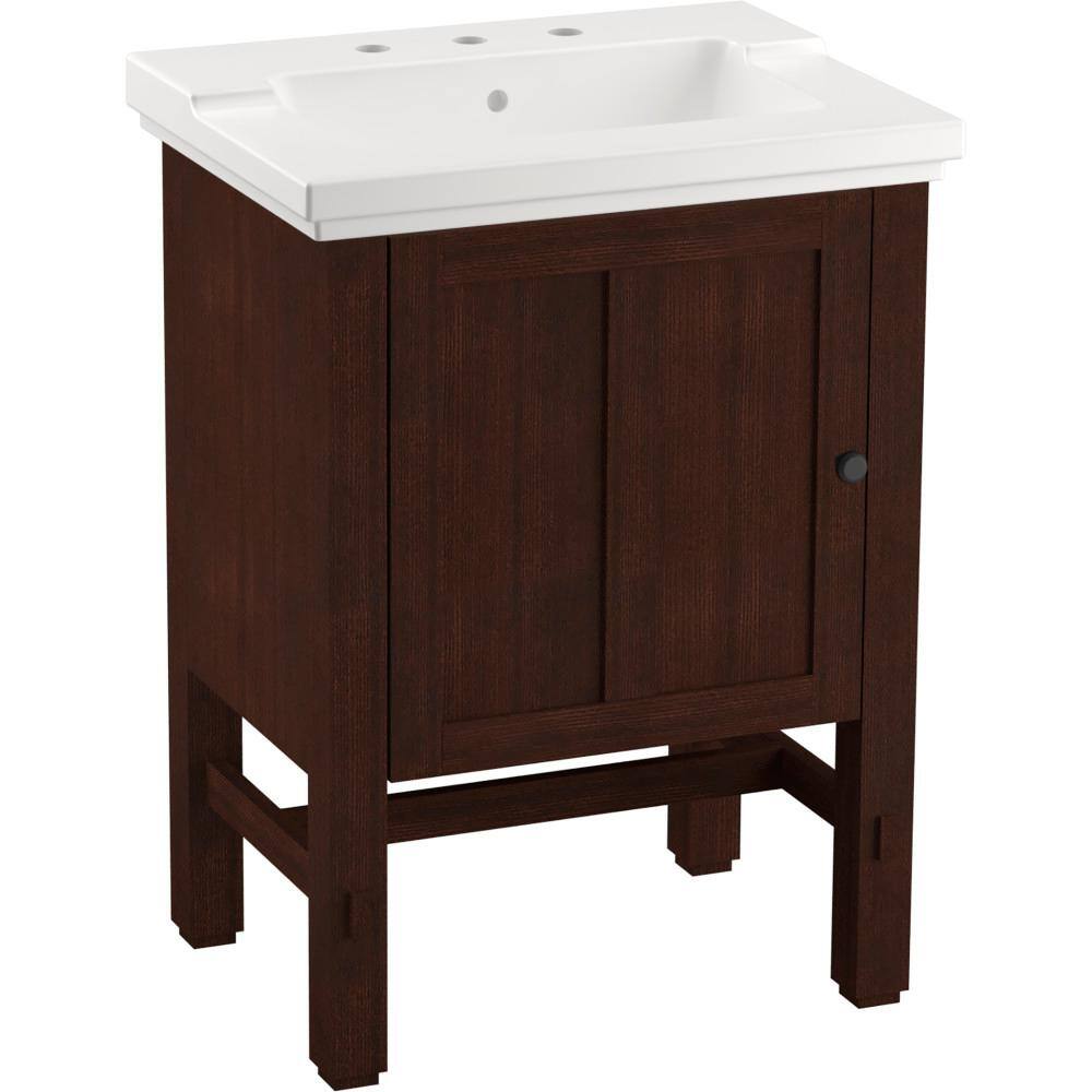 KOHLER Tresham 24 in. W x 18 in. D x 33 in. H Single Sink Freestanding
