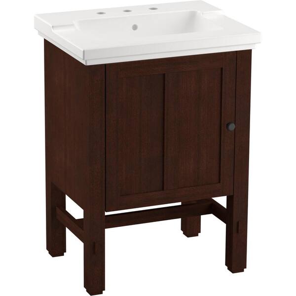 KOHLER Tresham 24 in. W x 18 in. D x 33 in. H Single Sink Freestanding