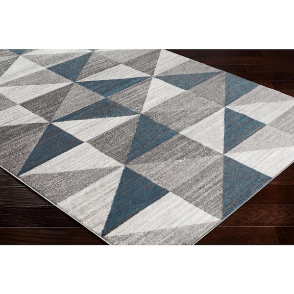 Geometric Machine Woven Cotton/Polyester Area Rug in Gray Foundry Select Rug Size: Rectangle 6'5 x 9'5