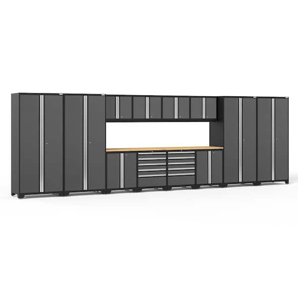 NewAge Products Pro Series 14-Piece 18-Gauge Steel Garage Storage System in Charcoal Gray (256 in. W x 85 in. H x 24 in. D)