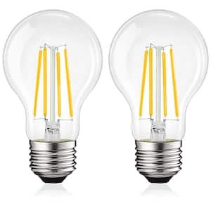 100-Watt Equivalent A19 1600 Lumens Dimmable E26 Edison LED Light Bulb 12-Watt Damp Rated UL 3000K Soft White (2-Pack)