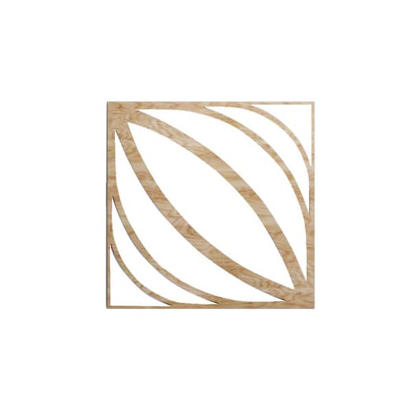 Ekena Millwork 15-3/8 in. x 15-3/8 in. x 1/4 in. Red Oak Medium Otis Decorative Fretwork Wood Wall Panels (50-Pack)